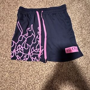Kill Crew Mens Navy and Pink Shorts size S